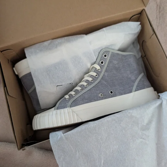 NWT PF Flyers Center Hi Canvas Sneakers In Ultimate Gray Mens 7.5 / Women's 9 - Picture 4 of 14